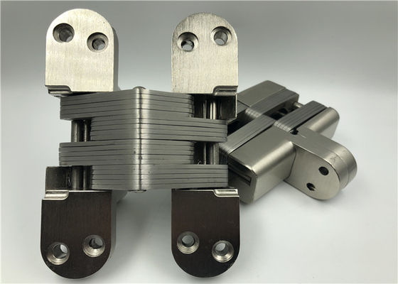 บานพับที่มองไม่เห็น Heavy Duty ความแข็งสูงพร้อมพื้นผิวนิกเกิลซาติน